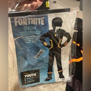 Fortnite Dark Voyager Kids Costume - Black and Orange